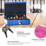 Geldkassette HMF 10015 mit Münzzählbrett Pink 30x24x9 cm kompakt Vorteile