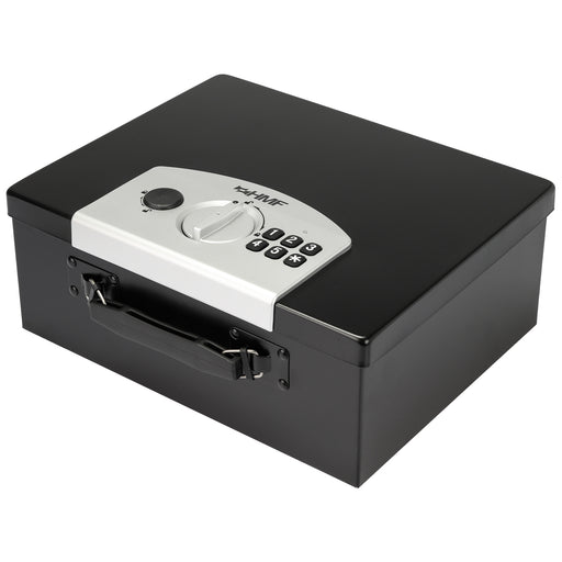 Dokumentensafe mit Elektronikschloss von HMF in Schwarz