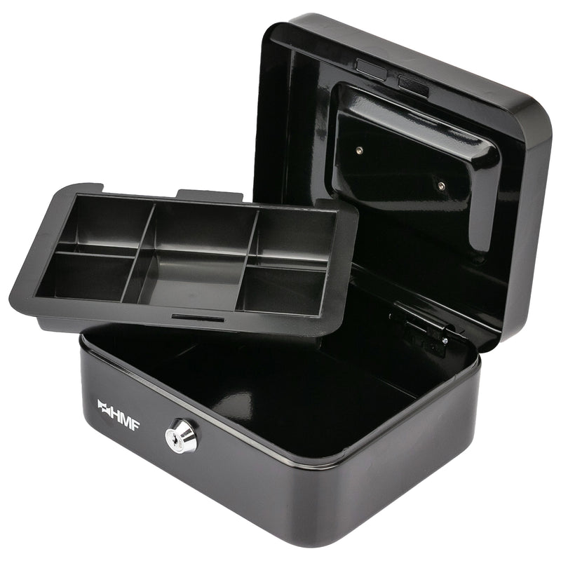 Geldkassette Münzeinsatz HMF 10120 20 x 16 x 9 cm Schwarz