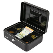 Geldkassette Münzeinsatz HMF 10125 25 x 18 x 9 cm Schwarz
