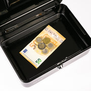 Geldkassette Münzeinsatz HMF 10125 25 x 18 x 9 cm Schwarz