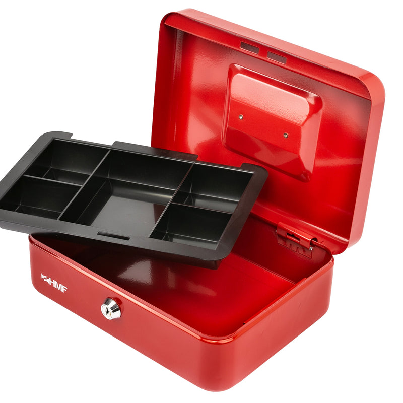 Geldkassette Münzeinsatz HMF 10125 25 x 18 x 9 cm Rot