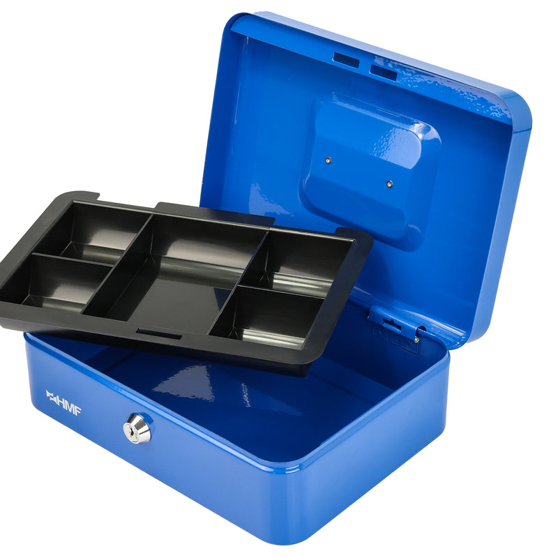 Geldkassette Münzeinsatz HMF 10125 25 x 18 x 9 cm Blau