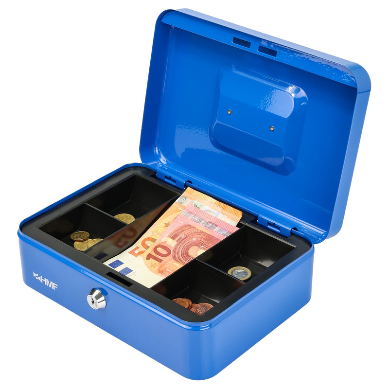 Geldkassette Münzeinsatz HMF 10125 25 x 18 x 9 cm Blau