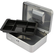 Geldkassette Münzeinsatz HMF 10125 25 x 18 x 9 cm Silber