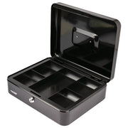 Geldkassette Münzeinsatz HMF 10130 30 x 24 x 9 cm Schwarz