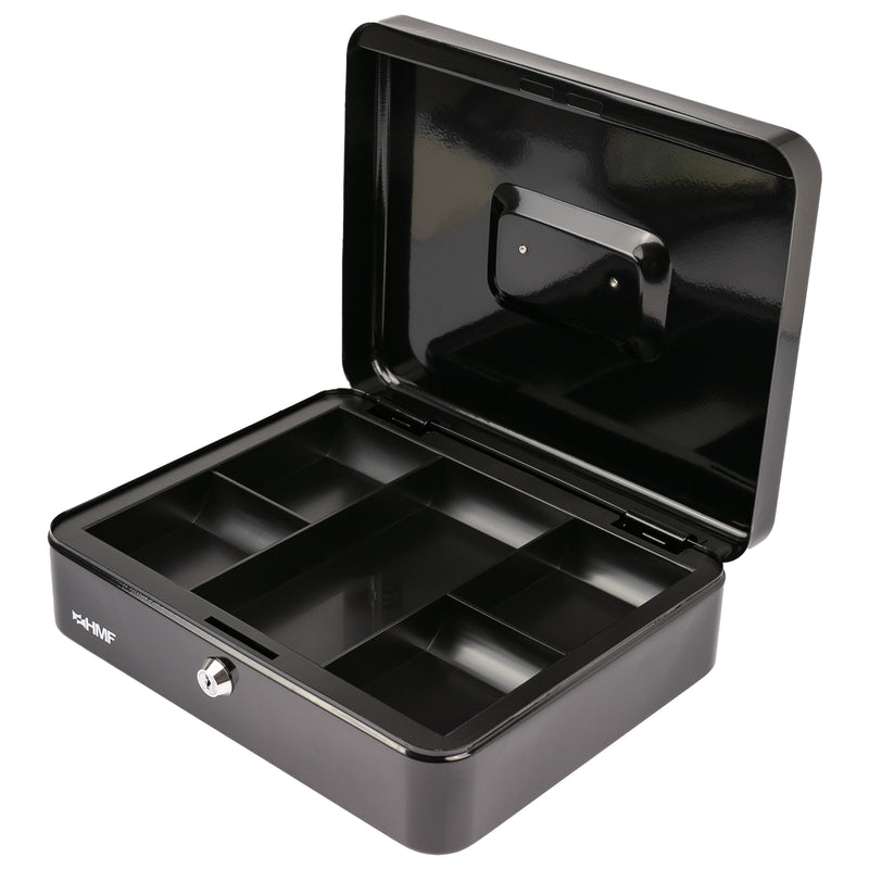 Geldkassette Münzeinsatz HMF 10130 30 x 24 x 9 cm Schwarz