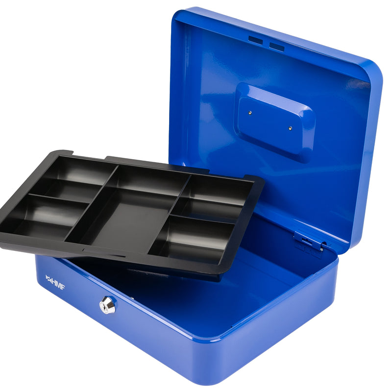 Geldkassette Münzeinsatz HMF 10130 30 x 24 x 9 cm Blau