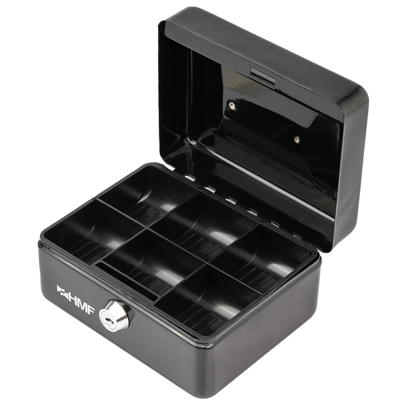 Geldkassette Münzeinsatz HMF 10215 15 x 12 x 8 cm schwarz