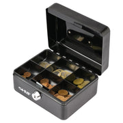 Geldkassette Münzeinsatz HMF 10215 15 x 12 x 8 cm schwarz