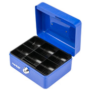 Geldkassette Münzeinsatz HMF 10215 15 x 12 x 8 cm Blau