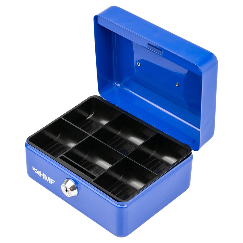 Geldkassette Münzeinsatz HMF 10215 15 x 12 x 8 cm Blau