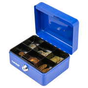 Geldkassette Münzeinsatz HMF 10215 15 x 12 x 8 cm Blau