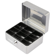 Geldkassette Münzeinsatz HMF 10215 15 x 12 x 8 cm Silber