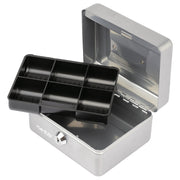 Geldkassette Münzeinsatz HMF 10215 15 x 12 x 8 cm Silber