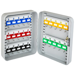 HMF Schlüsselkasten Schlüsselschrank abschließbar Metall 15-60Haken Schlüsselbox
