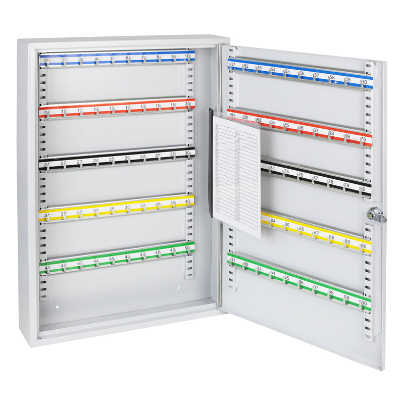 HMF 135100-07 Schlüsselschrank 100 Haken Lichtgrau Hakenleisten