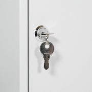 HMF 135400-07 Schlüsselschrank 400 Haken Lichtgrau Schloss Detail