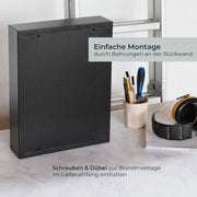 Schlüsselschrank 42 Haken Zahlenschloss HMF 13642-02 Schwarz