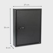 Schlüsselschrank 42 Haken Zahlenschloss HMF 13642-02 Schwarz