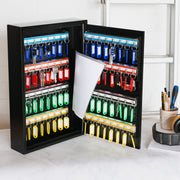 Schlüsselschrank 64 Haken Zahlenschloss HMF 13664-02 Schwarz