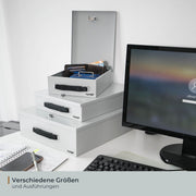 Dokumentenkassette in DIN A5 von HMF in Lichtgrau