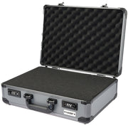 Alu Fotokoffer oder Waffenkoffer mit Rasterschaumstoff von HMF mit den Maßen 46 x 15 x 33 cm