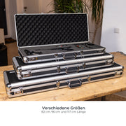 Alu Waffenkoffer oder Gewehrkoffer mit Zahlenschloss und Rasterschaumstoff von HMF mit den Maßen 117 x 36 x 12 cm