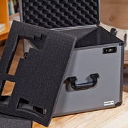 Alu Fotokoffer Waffenkoffer mit Rasterschaumstoff HMF 14412-02 46 x 26 x 33 cm Individualisierung