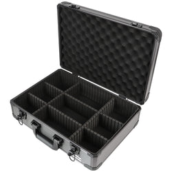 Alu Aufbewahrungskoffer, Universalkoffer, verstellbare Facheinteilung, HMF 14502-02, 46 x 15 x 33 cm