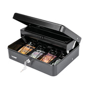 Geldkassette Scheinfächer mit Klammer HMF 15230-02 30 x 24 x 9,5 cm schwarz