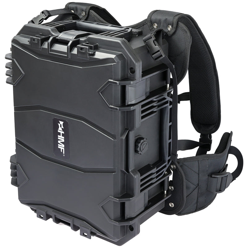 HMF Outdoorkoffer mit Trageriemen 15401-02 schwarz