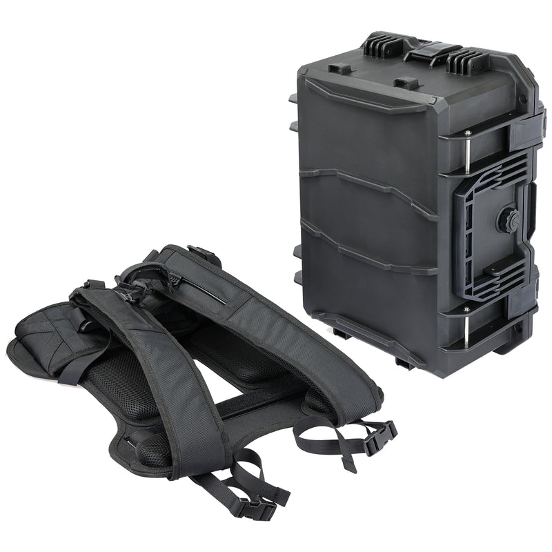 HMF Outdoorkoffer mit Trageriemen 15401-02 schwarz