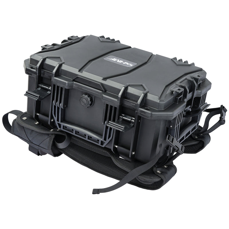 HMF Outdoorkoffer mit Trageriemen 15401-02 schwarz