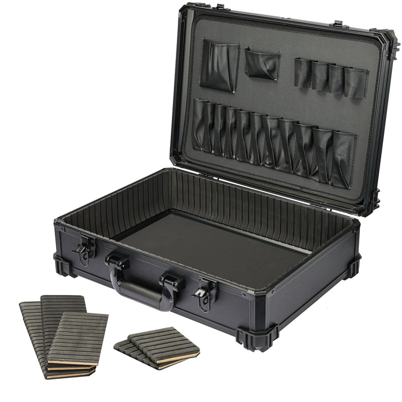 Werkzeugkoffer mit individueller Facheinteilung 15702-02, schwarz