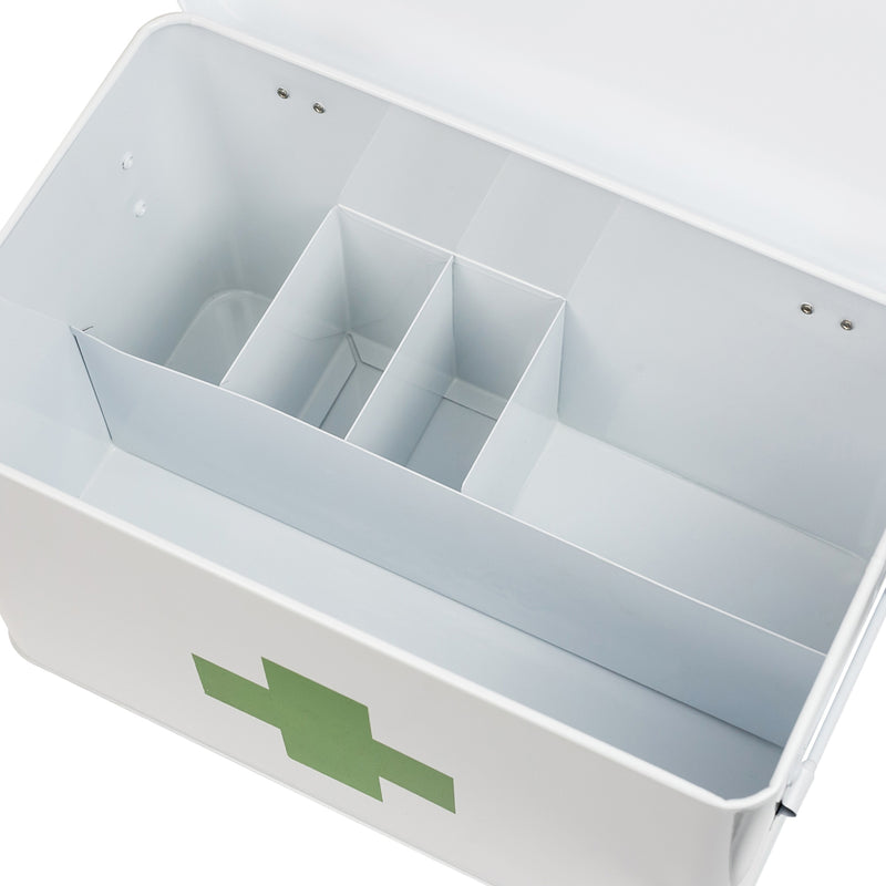 Medizinbox Hausapotheke Metall HMF 1771 Weiß 32.5 x 20 x 20.5 cm
