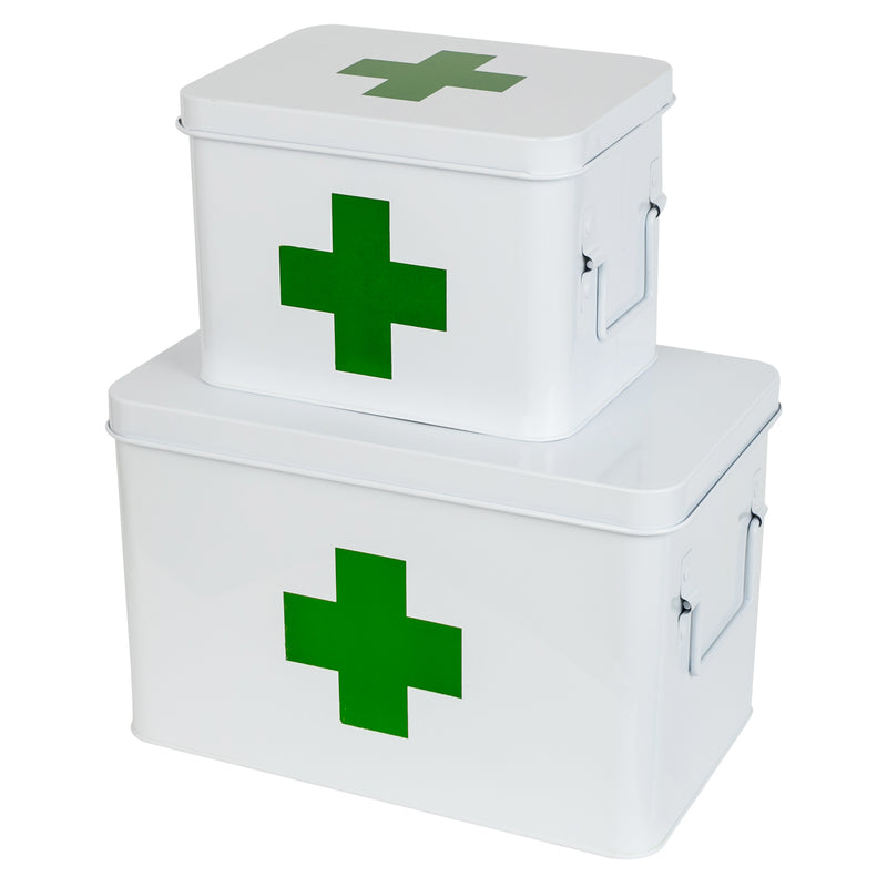 Medizinbox Hausapotheke Metall HMF 1771 Weiß 32.5 x 20 x 20.5 cm