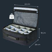 Tasche für Spiegelreflex Kamera mit individuellen Trennwänden von HMF
