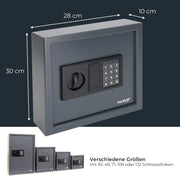HMF Schlüsseltresor mit Elektronikschloss mit 30 Haken in Anthrazit