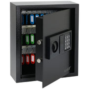 HMF Schlüsseltresor mit Elektronikschloss mit 48 Haken in Schwarz