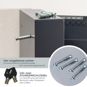 HMF Schlüsseltresor mit Elektronikschloss mit 48 Haken in Anthrazit