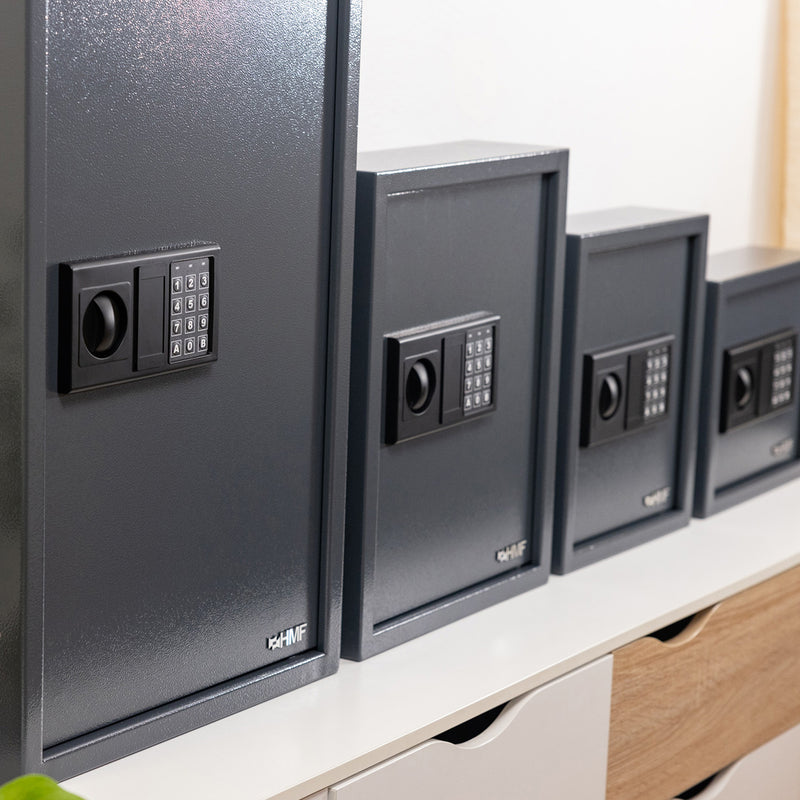 HMF Schlüsseltresor mit Elektronikschloss mit 108 Haken in Anthrazit