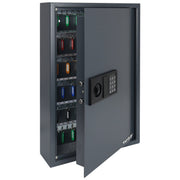 HMF 2133-11 Schlüsseltresor mit Elektronikschloss, 132 Haken, 66,5x43x13 cm, Anthrazit