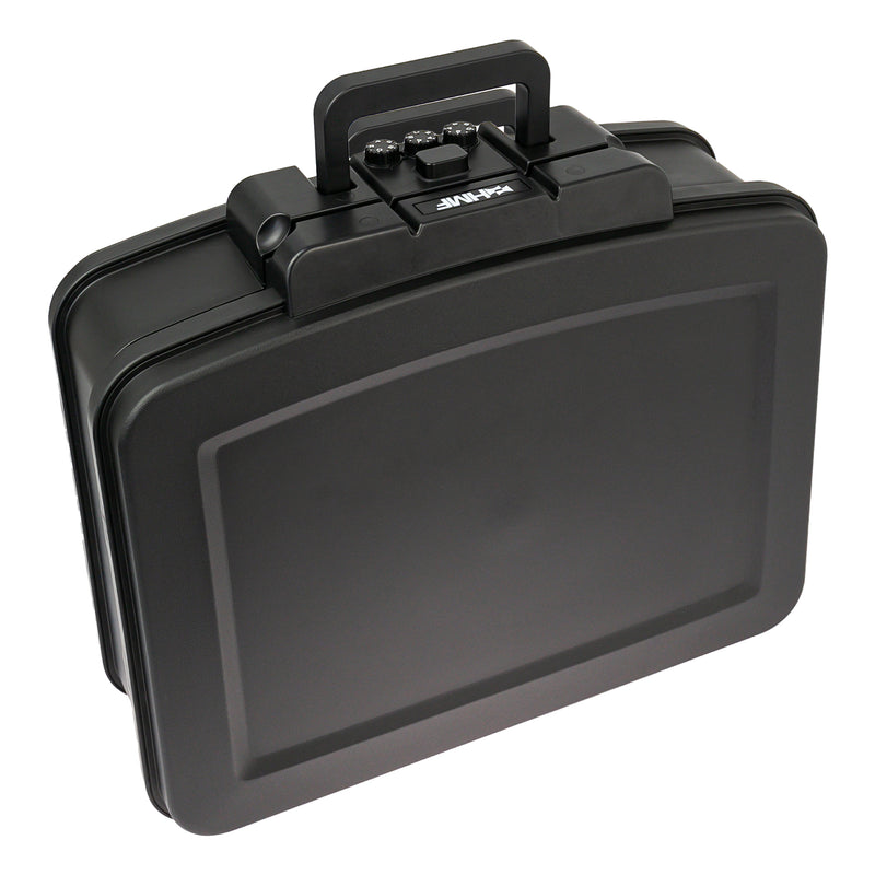 Feuerfeste Wasserdichte Dokumentenbox HMF 250437 DIN A4 Schwarz zu
