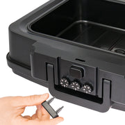 Feuerfeste Wasserdichte Dokumentenbox HMF 250437 DIN A4 Schwarz Sicherheit