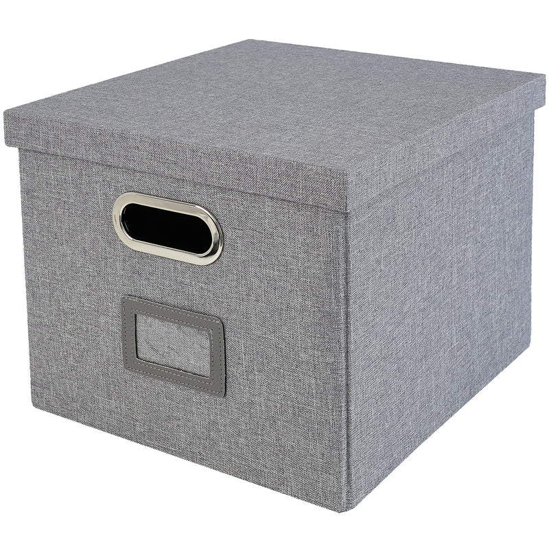 Aufbewahrungsbox für Hängeregister passend für Kallax im DIN A4 Format in Grau