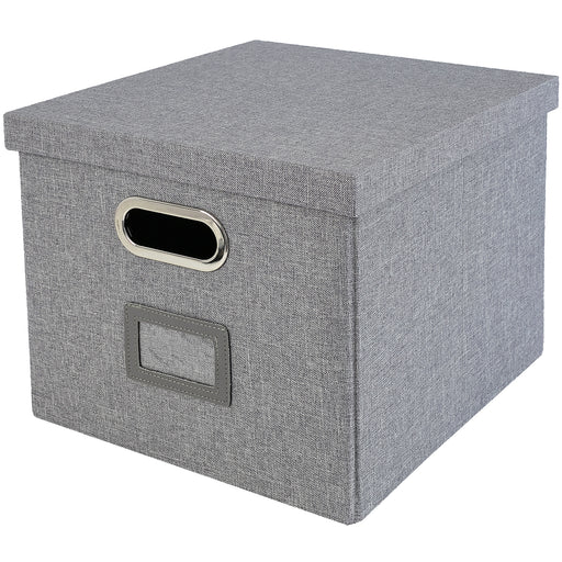 Aufbewahrungsbox für Hängeregister passend für Kallax im DIN A4 Format in Grau