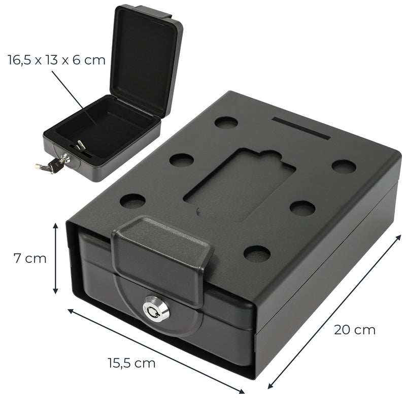 Anschraubbare Box von HMF in Schwarz
