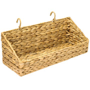 Hängekorb geflochten aus nachhaltiger Wasserhyazinthe Aufbewahrungskorb zum Aufhängen 40 x 15 x 15 cm