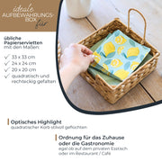 Serviettenhalter von HMF geflochten aus Wasserhyazinthe 19 x 19 x 8 cm
